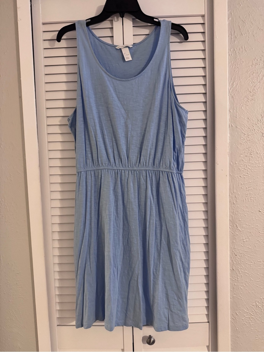 H&M Light Blue Sleeveless Elastic-Waist Day Dress